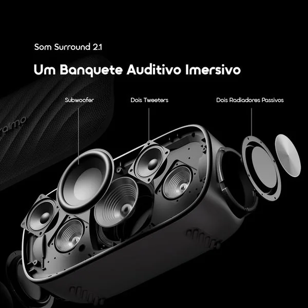 SpaceBox Pro · Preto · Som 80W 3