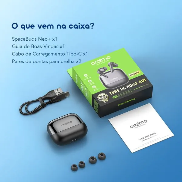 SpaceBuds Neo+ · Preto · ANC + 360° 4