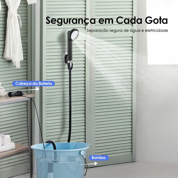AquaFlex Chuveiro portátil 60min de uso 7