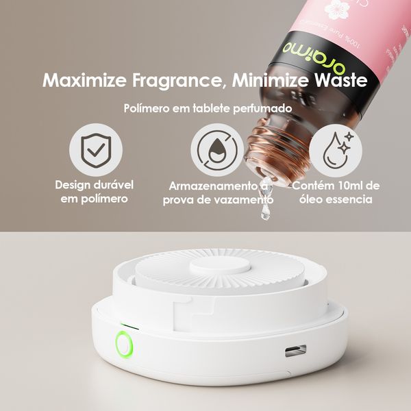 AromaGlow Difusor de Aromaterapia RecarregáVel Sem áGua 7