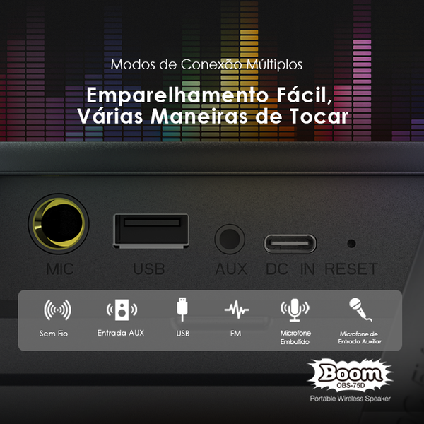 Boom 30W Colunas Bluetooth 9