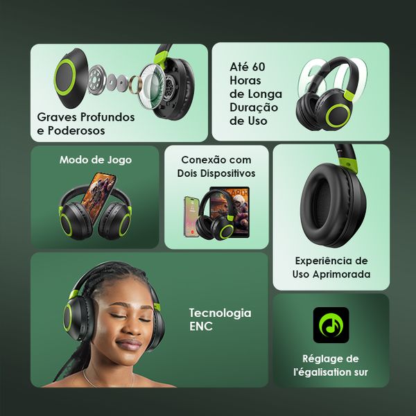 BoomPop 2 ENC Auriculares Sem Fio Circumaurais 4