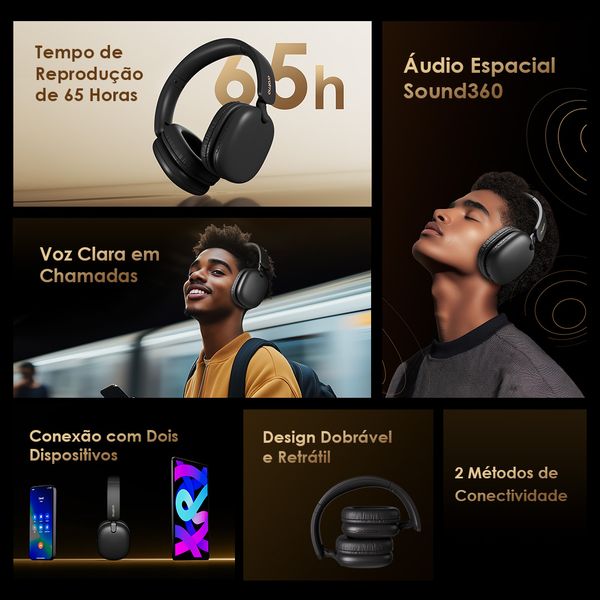 BoomPopLite Auscultadores sem fios ENC Over-Ear 2