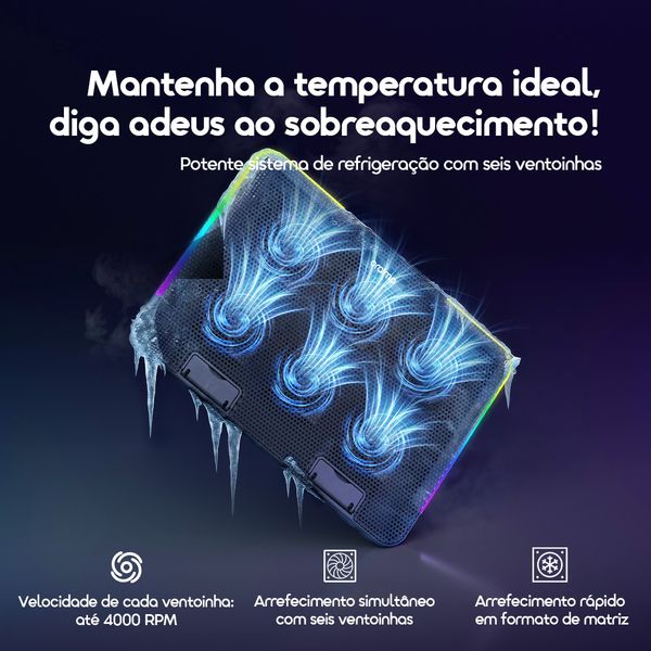 ChillDock Refrigerador para portátil com duas portas USB 3