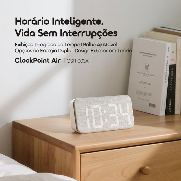 ClockPoint Air Despertador recarregável 2