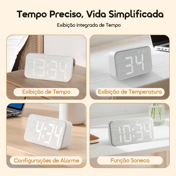 ClockPoint Air Despertador recarregável