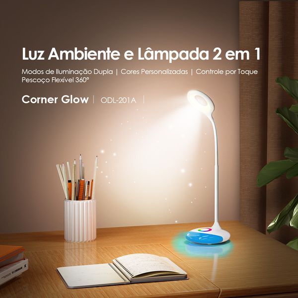 Corner Glow 5W RGB Lâmpada de Mesa com Luz Ambiente 4