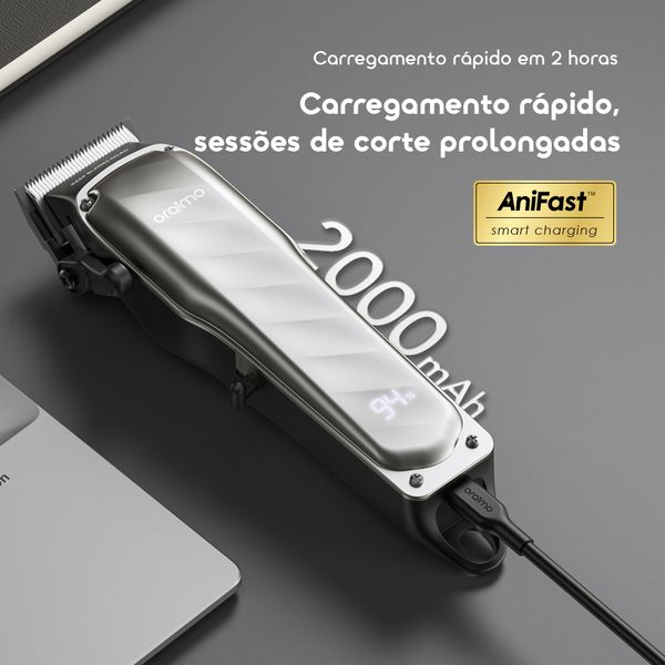 EasyCut 2 Máquina de cortar cabelo super potente de 10 W com carregamento rápido 6