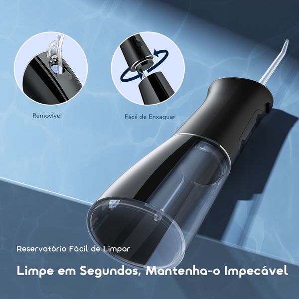FlossJet Pro Fio dentário inteligente e confortável com 5 modos de limpeza. 7