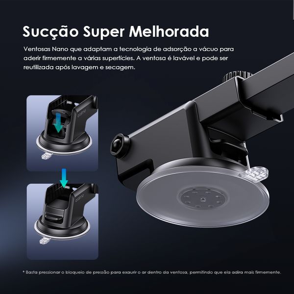 Hydra 3 Suporte Veicular Flexível com Super Sucção 4