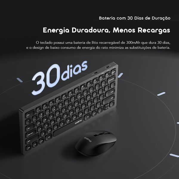 Keyboard kit Kit de teclado e rato sem fios 6