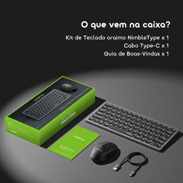 Keyboard kit Kit de teclado e rato sem fios 7