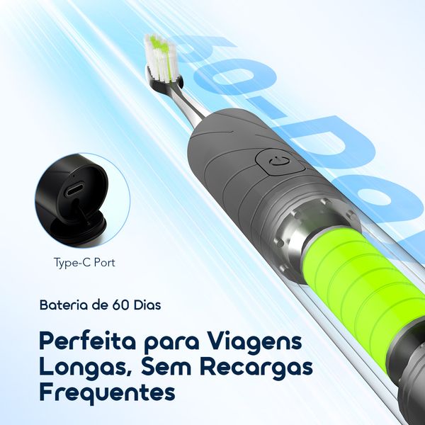 Magnisonic Escova de dentes elétrica Sonic Power 6