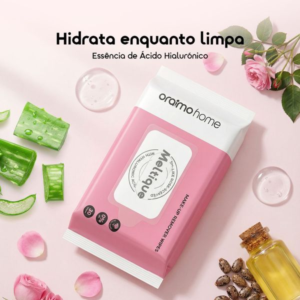 Meltique 1*30 Lenços Desmaquilhantes com Ácido Hialurónico Sem Álcool 4