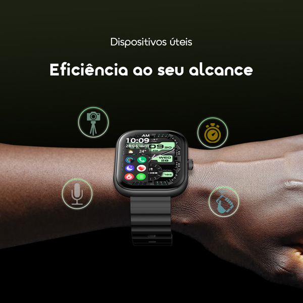 oraimo Watch 6 Relógio inteligente com monitor de ritmo cardíaco e oxigénio no sangue com ecrã TFT de 2,04" 10