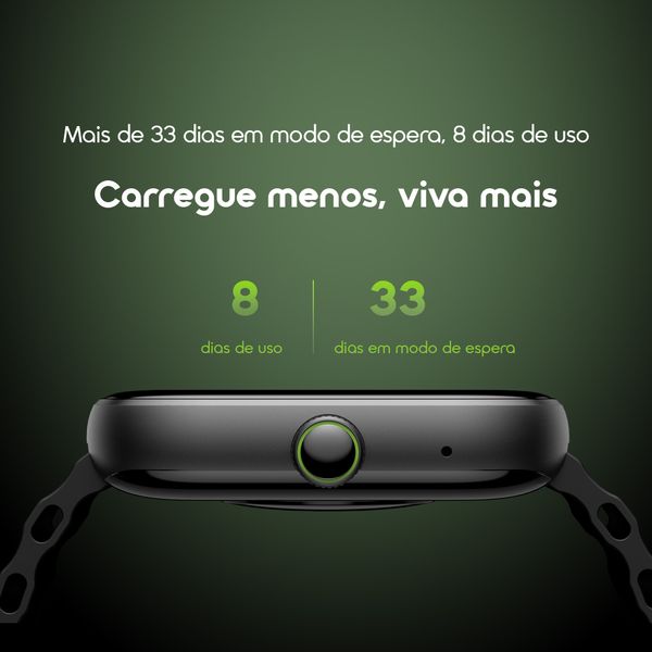 oraimo Watch 6 Relógio inteligente com monitor de ritmo cardíaco e oxigénio no sangue com ecrã TFT de 2,04" 4