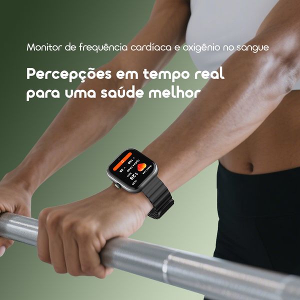oraimo Watch 6 Relógio inteligente com monitor de ritmo cardíaco e oxigénio no sangue com ecrã TFT de 2,04" 6