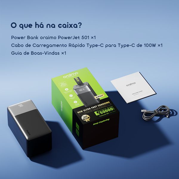 PowerJet 501 Carregamento de 4 dispositivos carrega totalmente o telefone até 11 vezes PowerJet 501 11