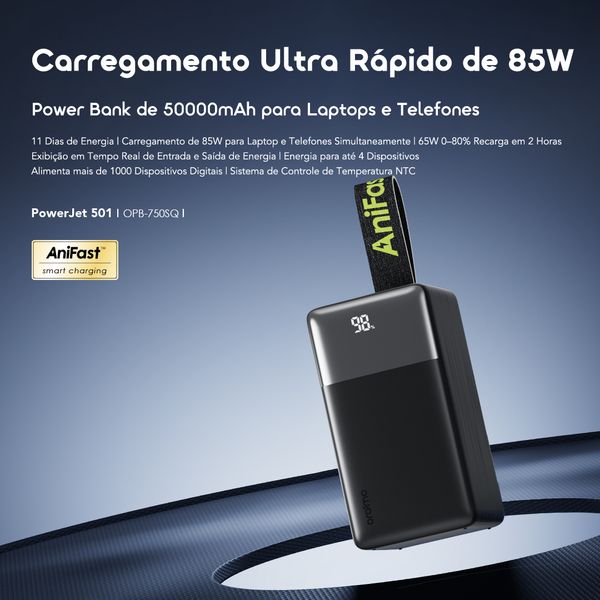 PowerJet 501 Carregamento de 4 dispositivos carrega totalmente o telefone até 11 vezes PowerJet 501 3