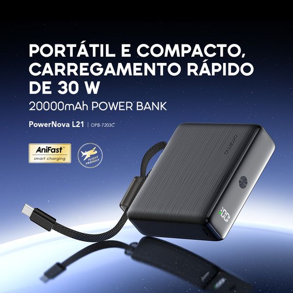 PowerNova L21 Bateria externa de 20000mAh 30W 2