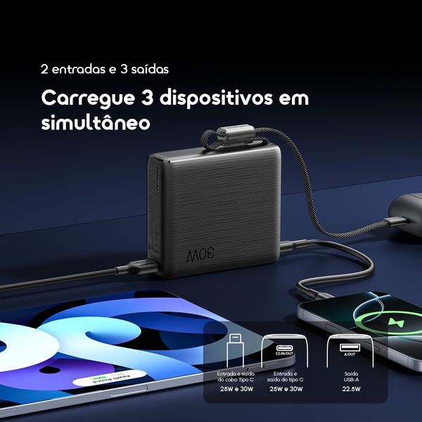 PowerNova L21 Bateria externa de 20000mAh 30W 5
