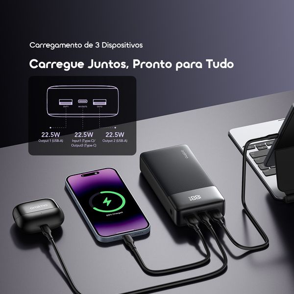 PowerNova Q21 20000mAh 22.5W Acumulador de Energia 8