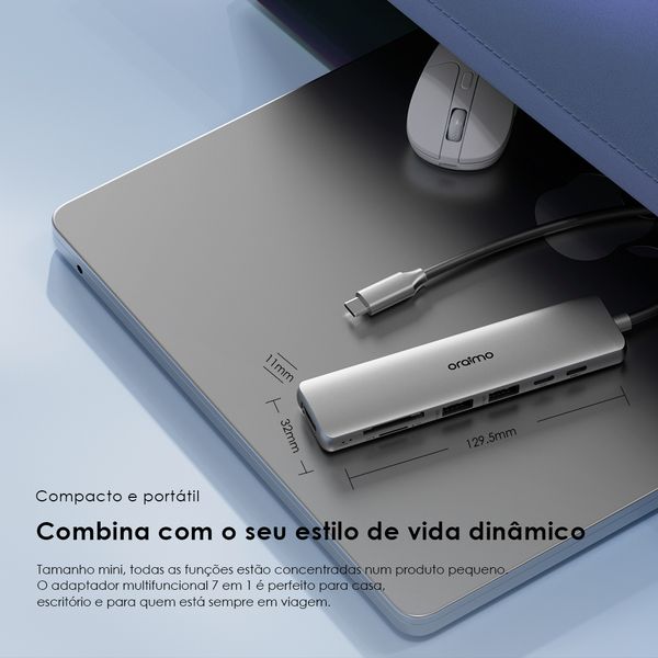 PowerTrans Adaptador multifunções USB-C 7 em 1 3