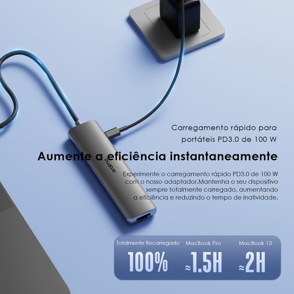 PowerTrans Adaptador multifunções USB-C 7 em 1 8