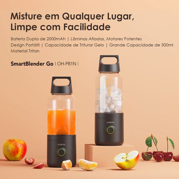 SmartBlender Go 500ML Liquidificador Portátil 2