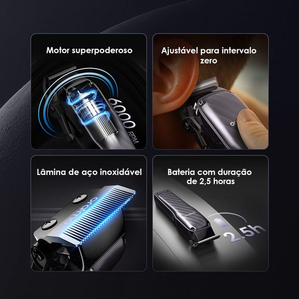 SmartClipper 2C Máquina de Cortar Cabelo Profissional 2