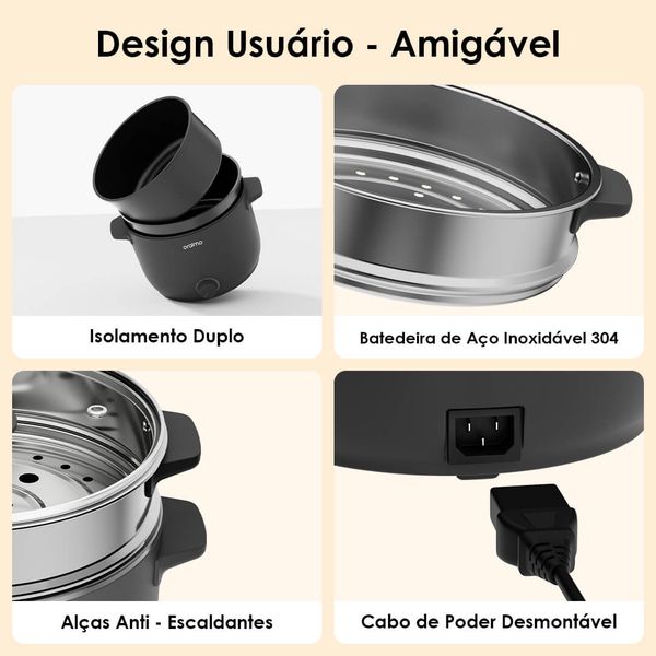 SmartCooker 1000W 3L Fogão Elétrico 6