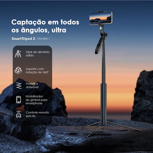 SmartTripod 2 Estabilizador de gimbal tripé 360° 3
