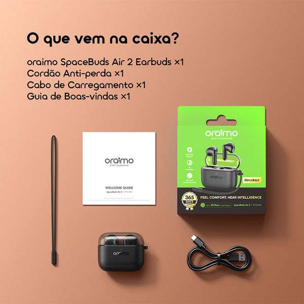 SpaceBuds Air 2 Auscultadores com bateria de longa duração (50 horas) e tradução inteligente 10