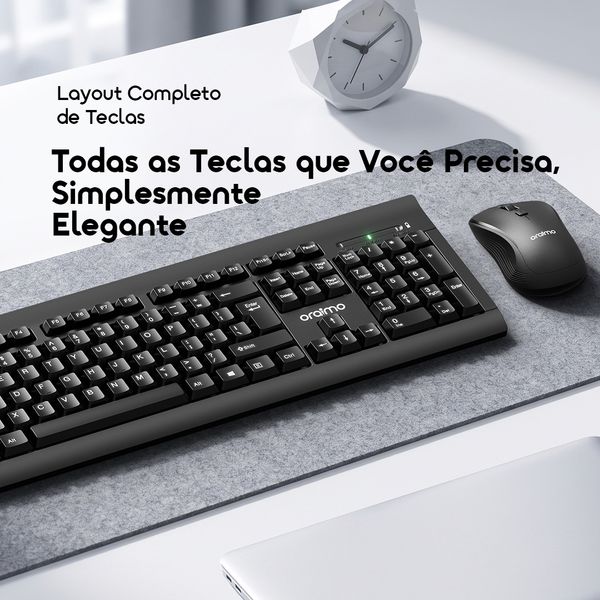 TypeEase Kit de teclado sem fios 2.4G 3