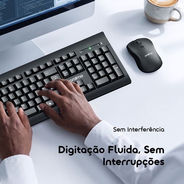 TypeEase Kit de teclado sem fios 2.4G 4