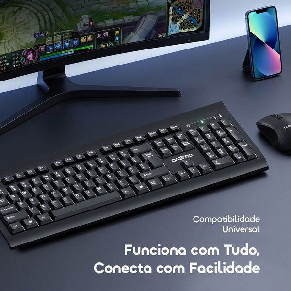 TypeEase Kit de teclado sem fios 2.4G 5