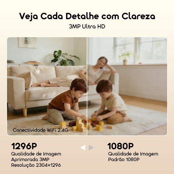 Vigicam Câmara IP de visão noturna Ultra HD de 3MP
