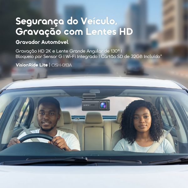 VisionRide Lite Câmara de segurança para gravação em 2K HD para automóvel 2