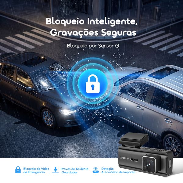 VisionRide Lite Câmara de segurança para gravação em 2K HD para automóvel 5