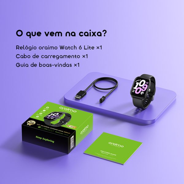 Watch 6 Lite Relógio inteligente de 2,01 polegadas com interface de utilizador moderna. 11