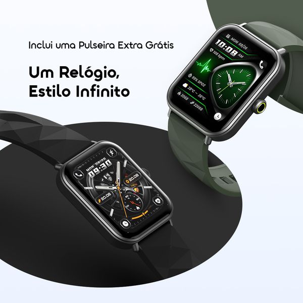 Watch Nova 2 Lite Relógio inteligente com ecrã a cores AMOLED totalmente sensível ao toque de 1,93 polegadas 10
